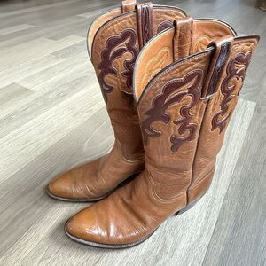 Lucchese Boots Men 12AA Narrow Brown Western Cowboy Leather San Antonio